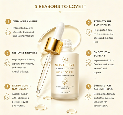 NOVELOVE® Huile botanique pour le visage