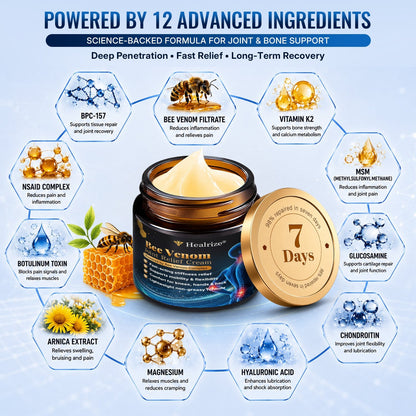 🎁Healrize® Bee Venom Joint Relief Cream 💞Targets stiff, sore joints in knees, hands, shoulders, back & more — so you can move easier every day