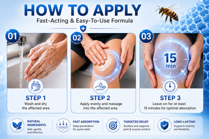 🎁 Healrize® Bee Venom Joint Relief Cream 💪 Fast Acting Formula for Knee, Back & Joint Pain – Restore Comfort & Mobility Quickly