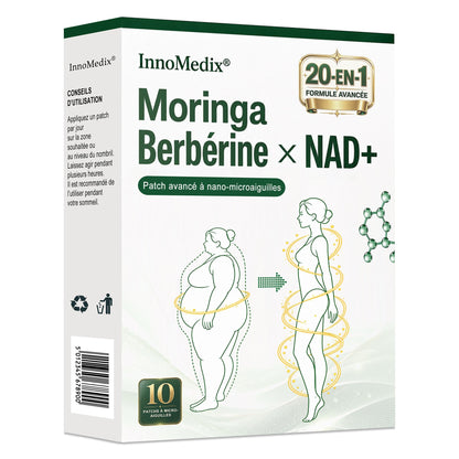 InnoMedix® Moringa Berbérine x NAD+ 20-IN-1 Patch Avancé à Nano-Microaiguilles 🏆