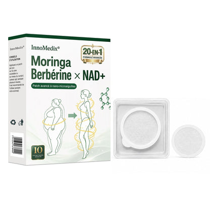 InnoMedix® Moringa Berbérine x NAD+ 20-IN-1 Patch Avancé à Nano-Microaiguilles 🏆