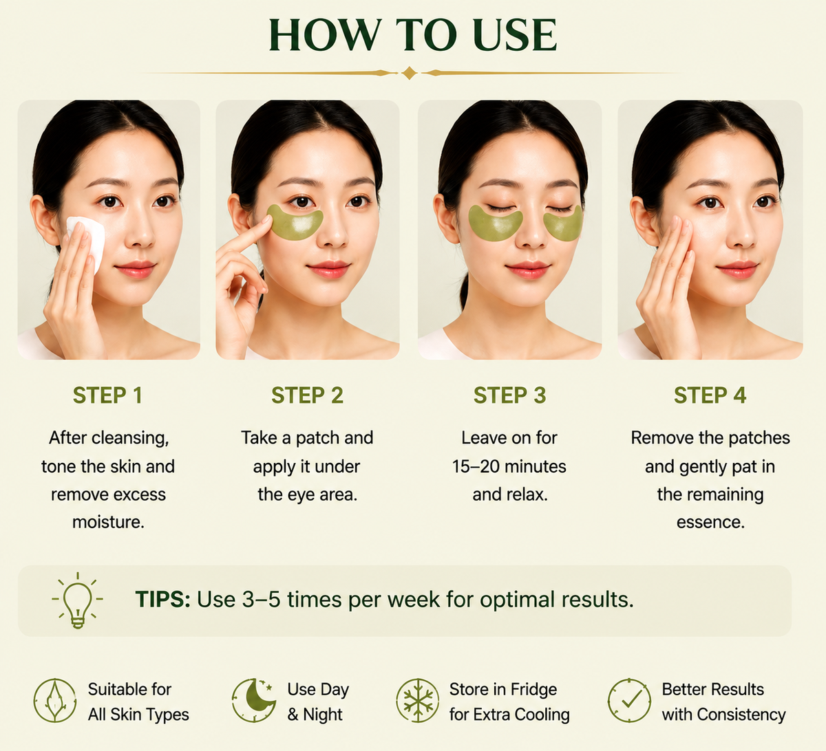 NOVELOVE®Patchs oculaires à base d'hydrogel