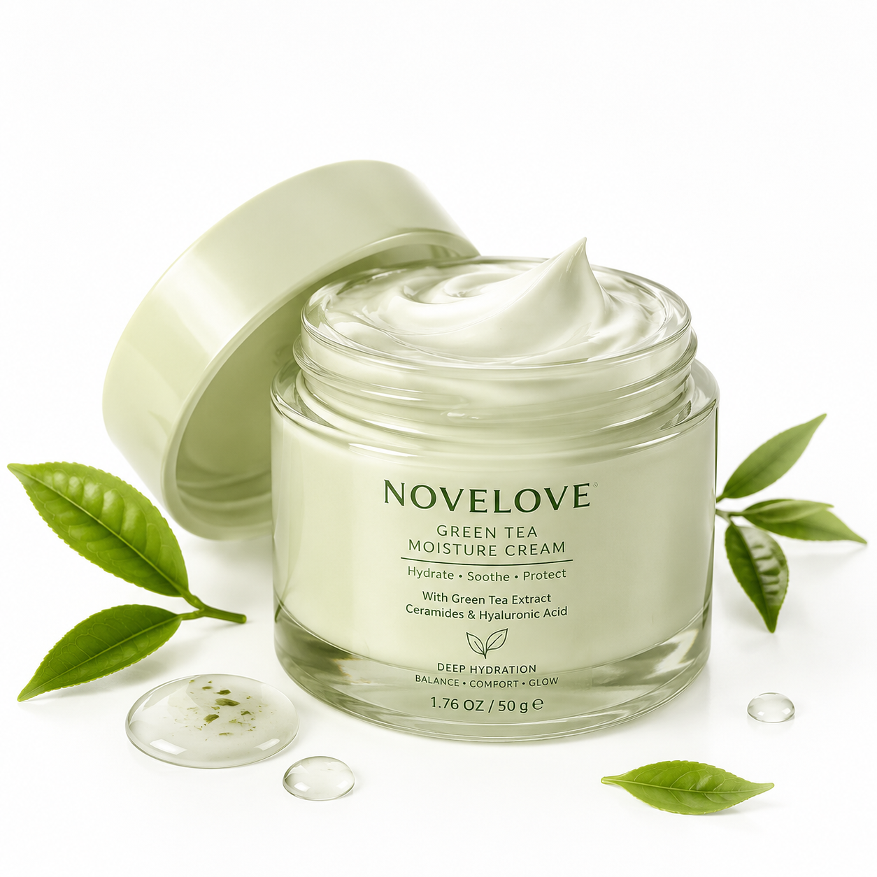 NOVELOVE® Green Tea Hydration Sleeping Cream